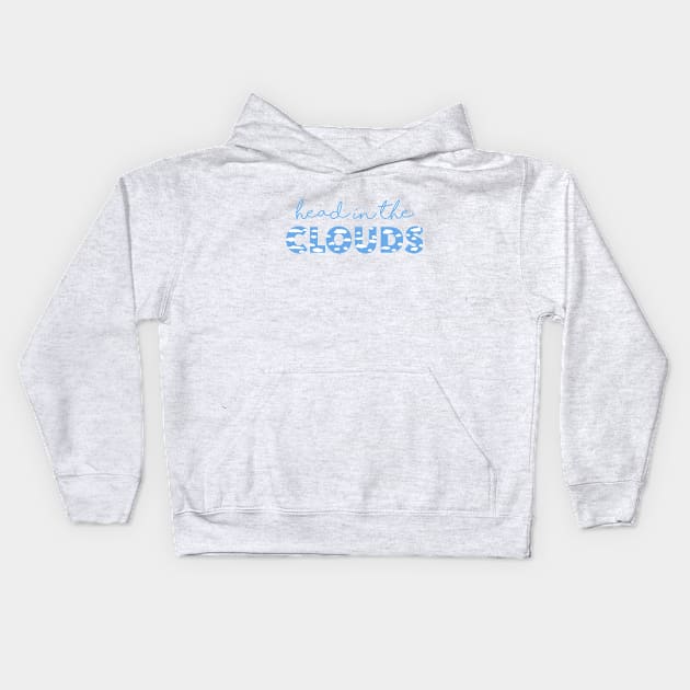 head in the clouds Kids Hoodie by emilyjm